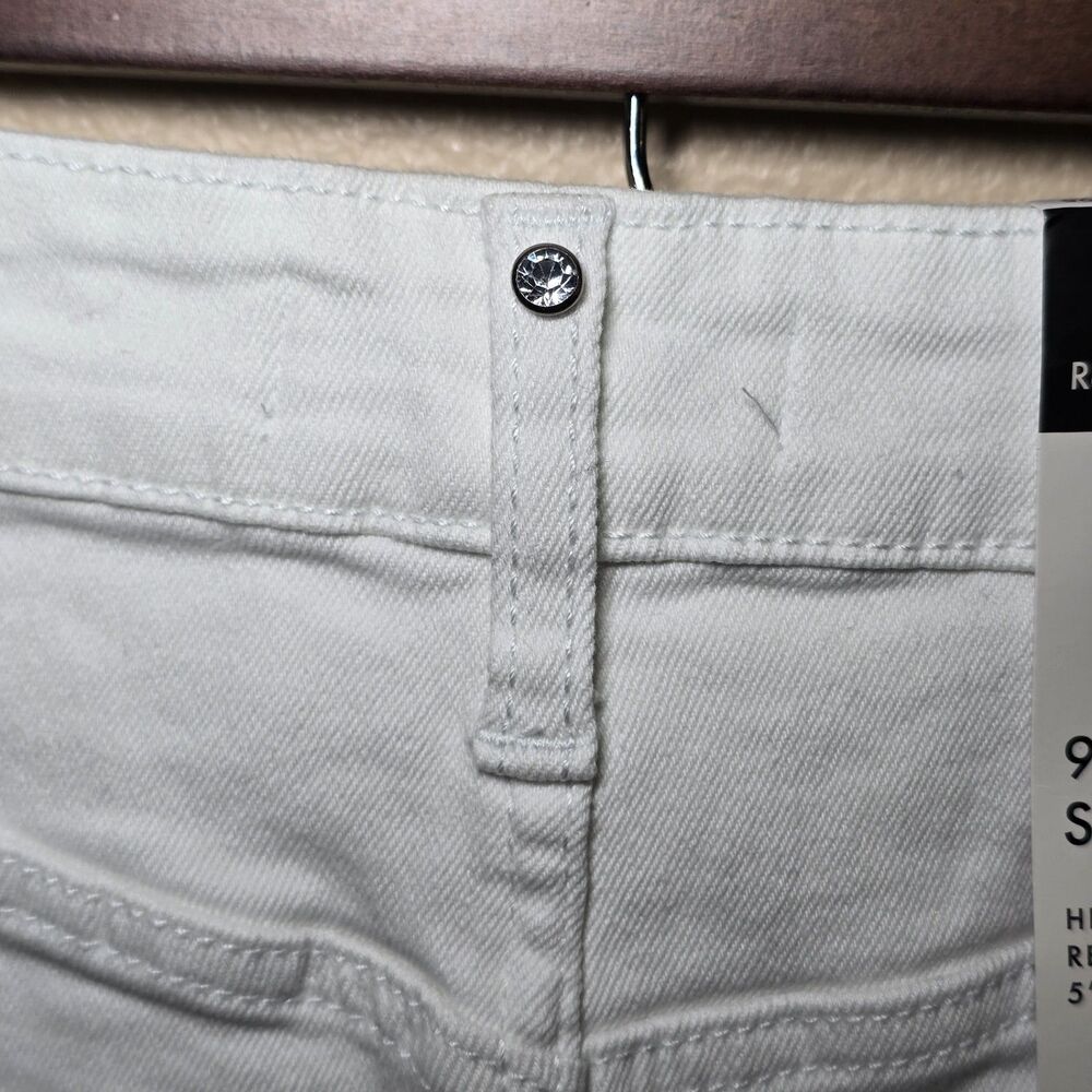 RM Rebecca Minkoff Women's High Rise 90s Shorts White Size 4 NWT Defect - Picture 4 of 11